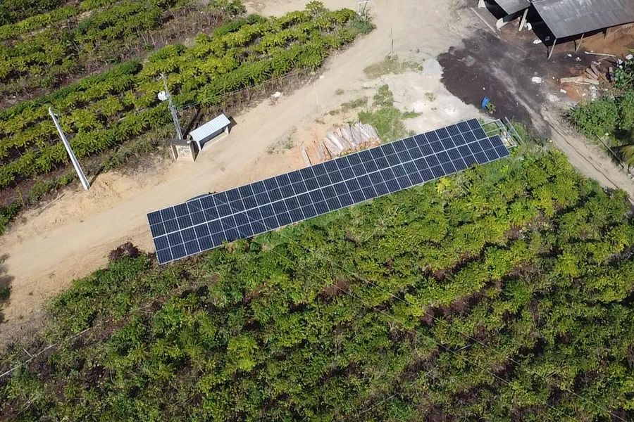 Sistema solar em propriedade rural