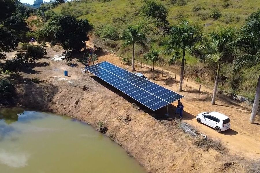 Bombeamento solar em propriedade rural