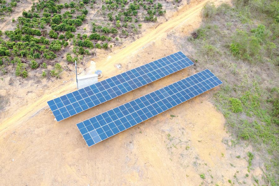 Usina solar em solo
